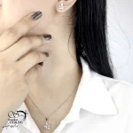 نیمست نقره طرح برگ کد 20730
