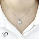 گردنبند نقره ایتالیا طرح مربعی کد 20744