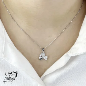گردنبند نقره گلبرگ LOVE کد 20746