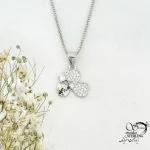 گردنبند نقره گلبرگ LOVE کد 20746