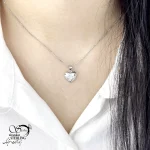 گردنبند نقره قلبی ساخت ایتالیا کد 20753