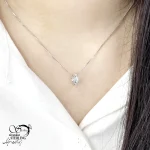 گردنبند حلقه متحرک نقره کد 20759