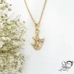 گردنبند ژوپینگ طرح آهو مشابه طلا کد 21009