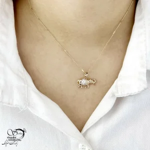 گردنبند ژوپینگ طرح فیل کد 21011