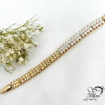 دستبند نگین کاری و تراش مارک ژوپینگ کد 21020