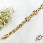 دستبند مربعی طرح طلا مارک ژوپینگ کد 21024