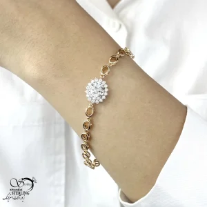 دستبند طرح حلقه ای مارک ژوپینگ با نگین الماسی کد 21027