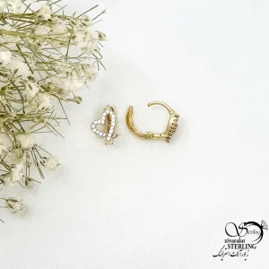 گوشواره کلپسی قلب ژوپینگ کد 21031