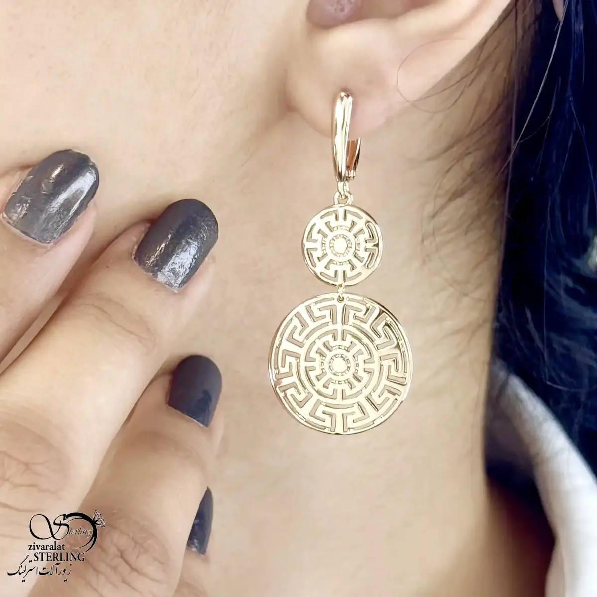 گوشواره ژوپینگ آویز ورساچ کد 21032
