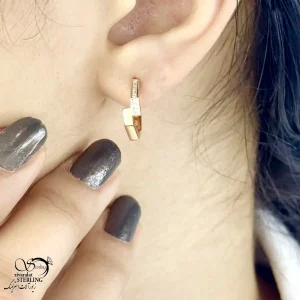 گوشواره کلپسی طرح دولاین مارک ژوپینگ کد 21036