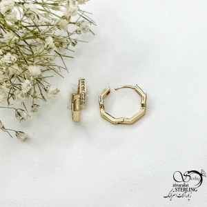 گوشواره کلپسی طرح دولاین مارک ژوپینگ کد 21036