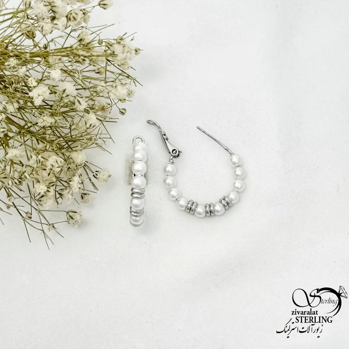 گوشواره ژوپینگ مرواریدی کد 21038