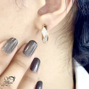 گوشواره ژوپینگ کلیپسی طرح طلا کد 21039