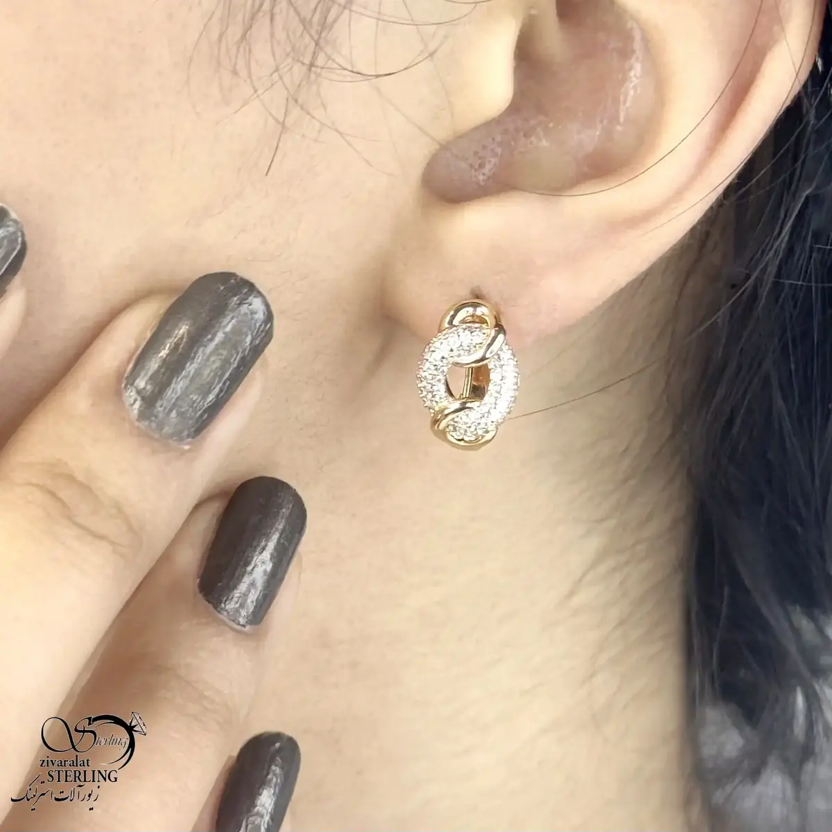 گوشواره ژوپینگ طرح کارتیر کد 21041