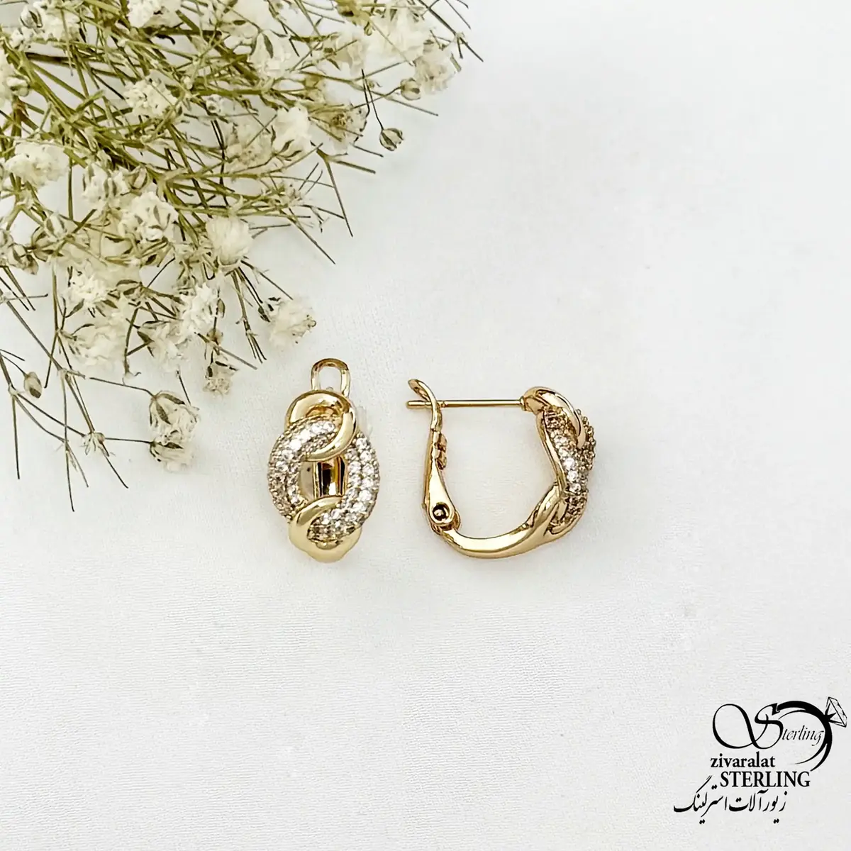 گوشواره ژوپینگ طرح کارتیر کد 21041