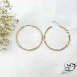 گوشواره ژوپینگ ساده طرح طلا سایز 2 کد 21047