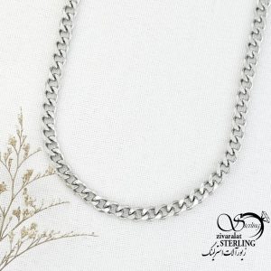 زنجیر استیل مردانه کارتیر سفید کد 15293