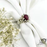 انگشتر یاقوت سرخ رکاب اشکی عیار925 کد 20785