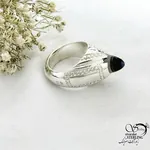 انگشتر نقره دستساز با سنگ باباقوری کله قندی کد 20789
