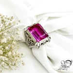 انگشتر یاقوت سرخ نقره طرح کلاسیک کد 20806