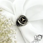 انگشتر نقره ترک عیار925 طرح بنز کد 20947