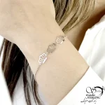 دستبند نقره طرح تاج ساخت ایتالیا کد 21141 - Image 2