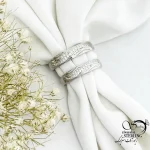 حلقه ست نقره طرح موجدار با عیار925 کد 21167