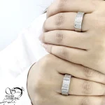 حلقه ست فول نگین (جواهری) نقره 925 عیار کد 21170 - Image 2