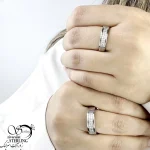 انگشتر (حلقه) زنانه نقره 925 عیار نگین دار کد 21183 - Image 2