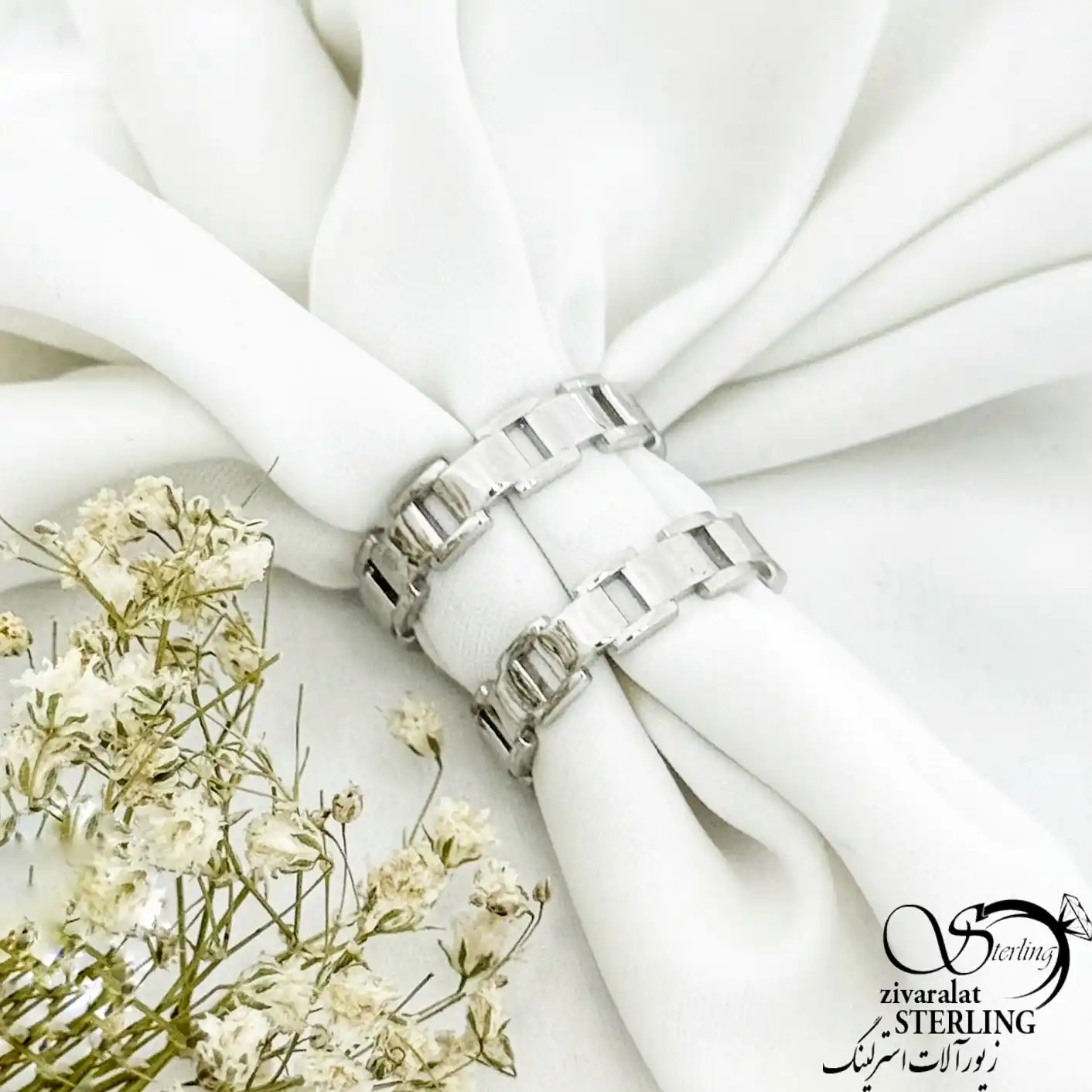 انگشتر (حلقه) اسپرت با نقره 925 عیار کلاسیک کد 21184