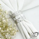 حلقه مردانه نقره ایتالیایی طرح خطی کد 21190