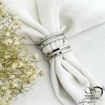 حلقه ست نقره چند ضلعی با عیار925 کد 21193