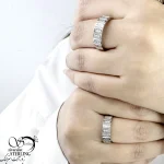 حلقه ست نقره 925 عیار طرح مدرن کد 21195 - Image 2
