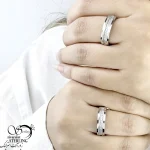 حلقه ست نقره ایتالیایی نگین تک ردیف کد 21197 - Image 2