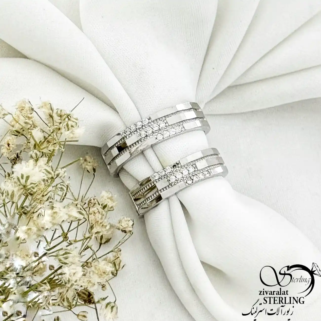 21199-n-10845-1.webp حلقه زنانه نقره چند ضلعی نگین دار کد 21199 - Image 1