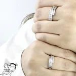 حلقه ست نقره کلاسیک عیار925 کد 21201 - Image 2