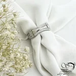 انگشتر مردانه طرح موجدار نقره 925 عیار کد 21207