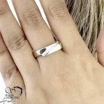 انگشتر مردانه آینه ای با نقره 925 عیار ایتالیا کد 21210 - Image 2