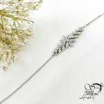 دستبند نقره جواهری طرح گل (925 عیار) کد 21215