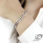 دستبند کارتیر نقره با عیار925 کد 21218 - Image 2