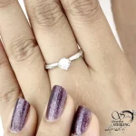 انگشتر نقره تک نگین طرح طلا کد 21225 - تصویر 2