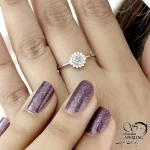 انگشتر زنانه نقره ایتالیا نگین جواهری کد 21227 - Image 2