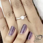 انگشتر نقره ایتالیا (سولیتر) کد 21229 - Image 2
