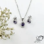 نیمست نقره طرح یاقوت کبود با عیار925 کد 21235