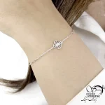 دستبند نقره 925 عیار طرح طلا کد 21271 - Image 2