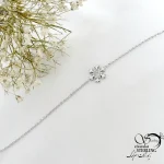 دستبند نقره طرح برف با نقره ایتالیا کد 21272