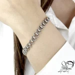 دستبند نقره سیاه قلم با عیار925 کد 21279 - Image 2