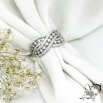 انگشتر جواهری نقره 925 عیار طرح ضرب در کد 21286