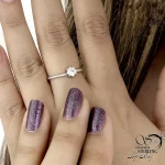 انگشتر نقره 925 عیار نگین تکی کد 21309 - Image 2