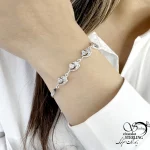 دستبند نقره 925 عیار طرح قلبی کد 21322 - Image 2